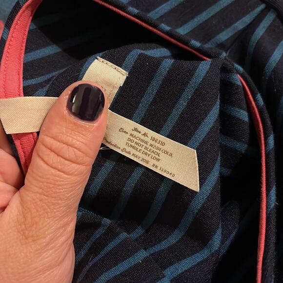 Matilda Jane Blue Striped and Pink Roses Dress Women's Size XS - Picture 6 of 6